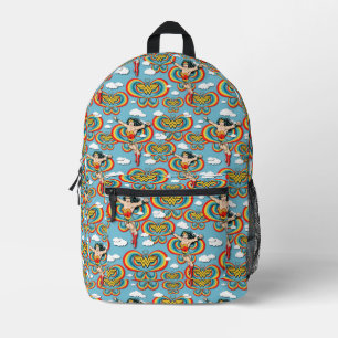 Wonder Woman Flying High Pattern Bedruckter Rucksack