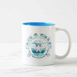 Wonder Woman Frei & Mutig Grunge Grafik Zweifarbige Tasse
