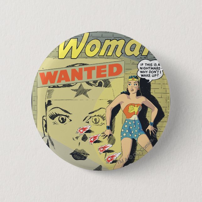 Wonder Woman Gewollt Button (Vorderseite)