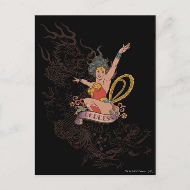 Wonder Woman Goddess Postkarte (Vorderseite)