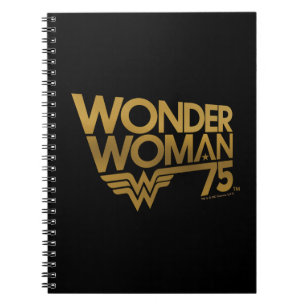 Wonder Woman Gold-Logo zum 75-jährigen Jubiläum Notizblock