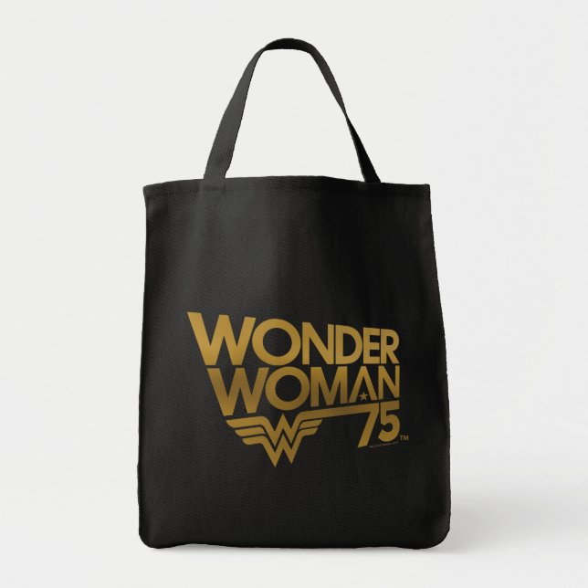 Wonder Woman Gold-Logo zum 75-jährigen Jubiläum Tragetasche (Vorne)