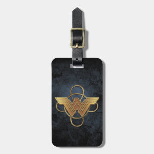 Wonder Woman Gold Symbol über Lasso Gepäckanhänger