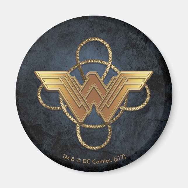 Wonder Woman Gold Symbol über Lasso Magnet (Vorne)