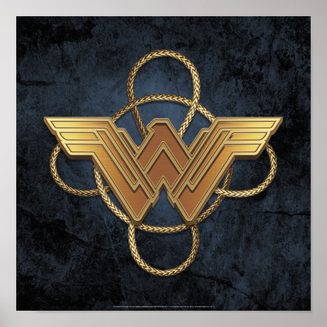 Wonder Woman Gold Symbol über Lasso Poster (Vorne)