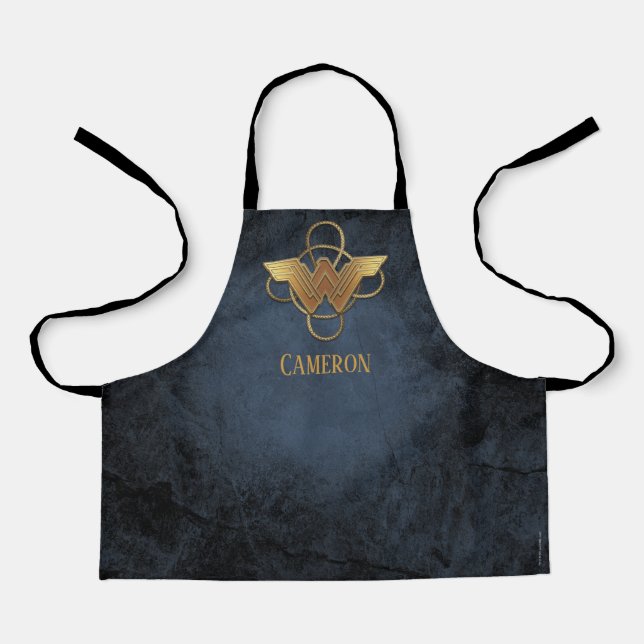 Wonder Woman Gold Symbol über Lasso Schürze (Vorderseite)