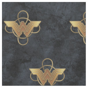 Wonder Woman Gold Symbol über Lasso Stoff