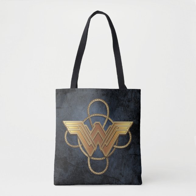 Wonder Woman Gold Symbol über Lasso Tasche (Vorderseite)