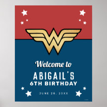 Wonder Woman Golden Logo Affiche de bienvenue d'an