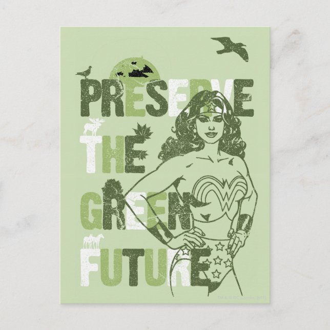 Wonder Woman Green Future Postkarte (Vorderseite)