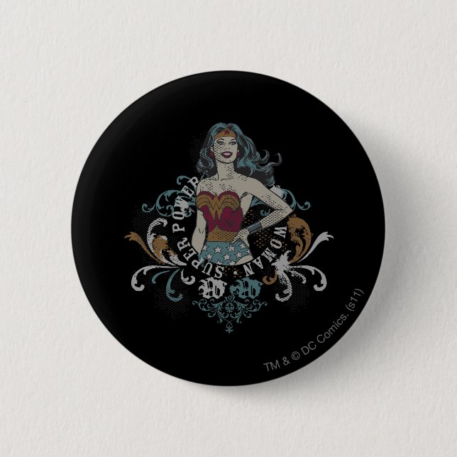 Wonder Woman Halftone Button (Vorderseite)