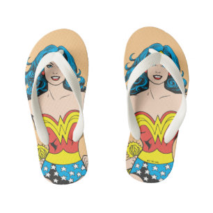 Wonder Woman Hands auf Hüften Kinderbadesandalen