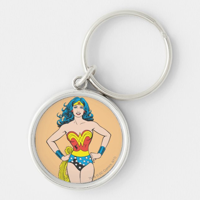 Wonder Woman Hands auf Hüften Schlüsselanhänger (Vorne)