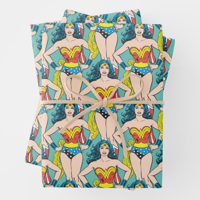 Wonder Woman Hands on Hips Geschenkpapier Set (Beispiel)