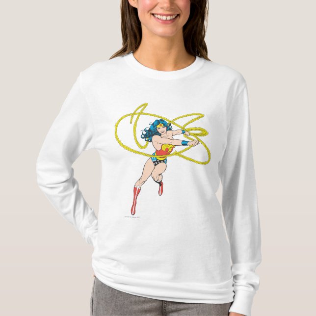 Wonder Woman Holds Lasso 1 T-Shirt (Vorderseite)