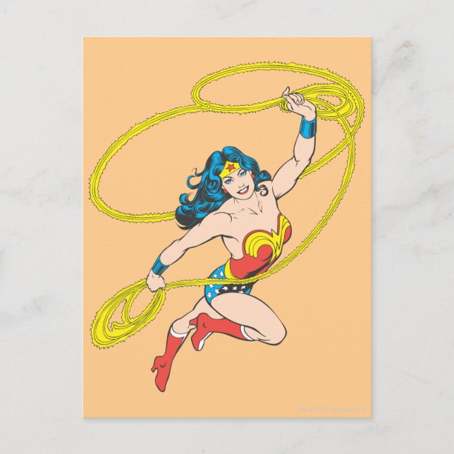 Wonder Woman Holds Lasso 3 Postkarte (Vorderseite)