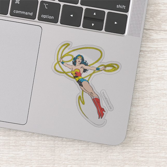 Wonder Woman Holds Lasso 4 Aufkleber (Detail)
