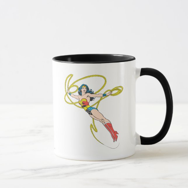 Wonder Woman Holds Lasso 4 Tasse (Rechts)