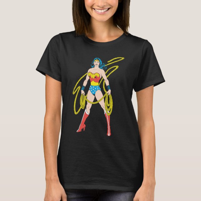 Wonder Woman Holds Lasso 5 T-Shirt (Vorderseite)