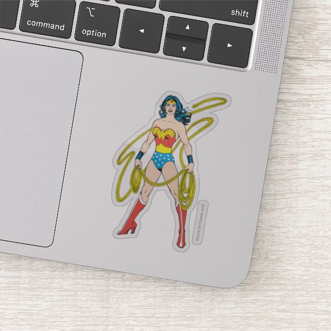 Wonder Woman Holds Lasso Aufkleber (Detail)