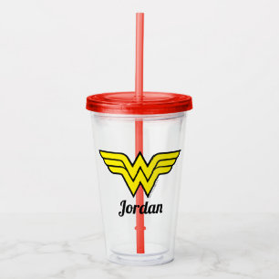 Wonder Woman Klassisches Logo Acryltrinkbecher