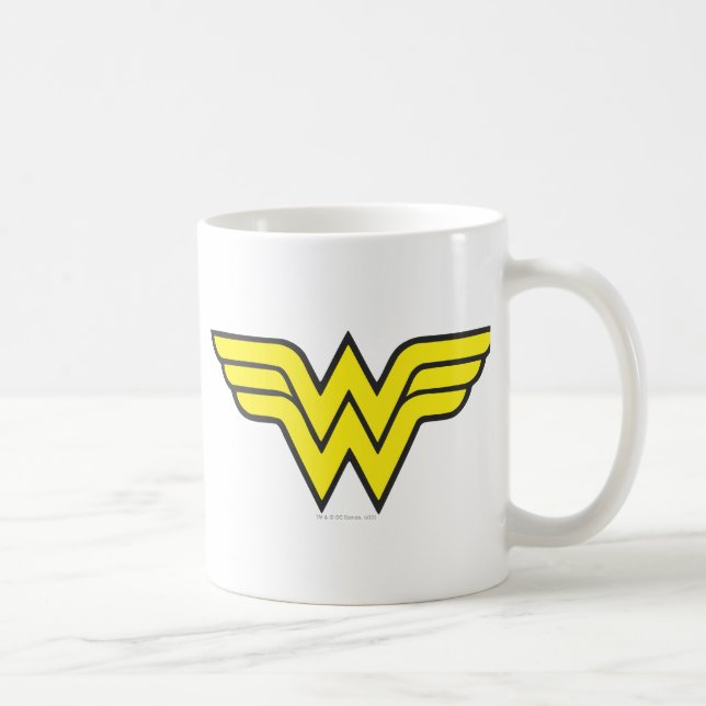 Wonder Woman | Klassisches Logo Kaffeetasse (Rechts)