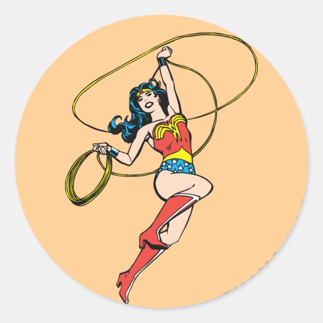 Wonder Woman Lasso of Truth Runder Aufkleber (Vorderseite)
