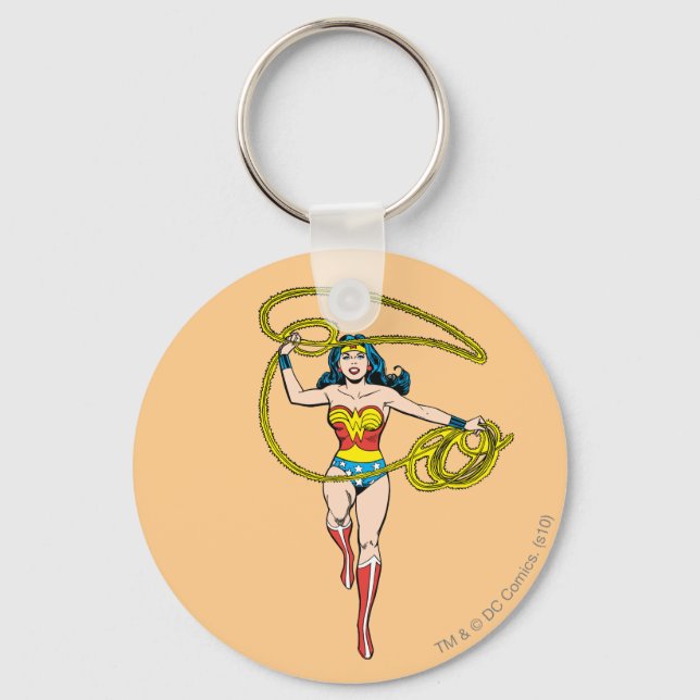 Wonder Woman Lasso über Kopf Schlüsselanhänger (Vorderseite)