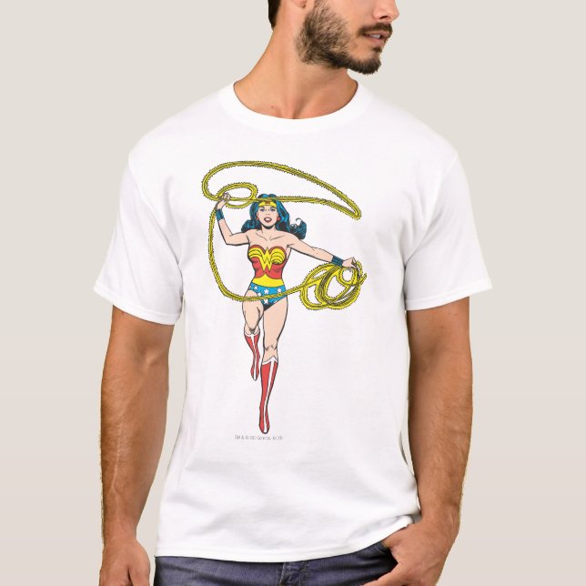 Wonder Woman Lasso über Kopf T-Shirt (Vorderseite)