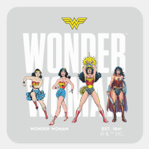 Wonder Woman Legends Forever Grafik Quadratischer Aufkleber