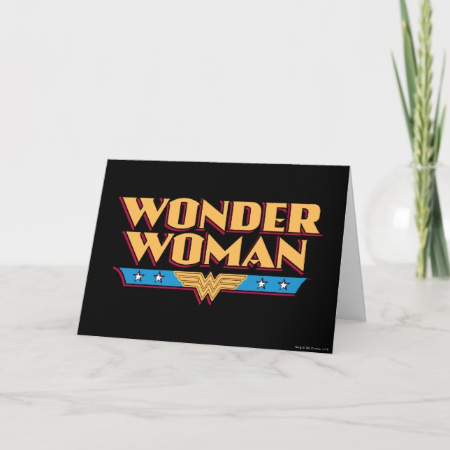 Wonder Woman Logo 2 Karte (Vorderseite)