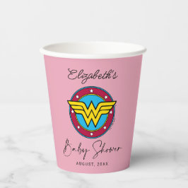 Wonder Woman Logo | Neues Baby kommt bald Pappbecher