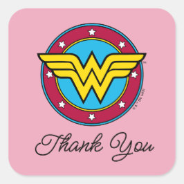 Wonder Woman Logo | Neues Baby kommt bald Quadratischer Aufkleber