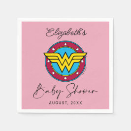 Wonder Woman Logo | Neues Baby kommt bald Serviette