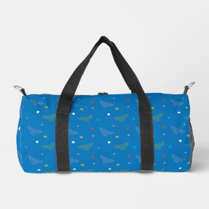 Wonder Woman-Logo und Sterne Blaues Muster Duffle Bag