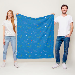 Wonder Woman-Logo und Sterne Blaues Muster Fleecedecke
