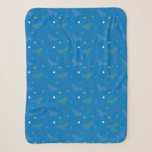 Wonder Woman-Logo und Sterne Blaues Muster Sherpadecke
