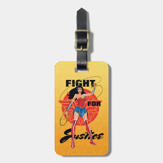 Wonder Woman mit Lasso - Kampf für Gerechtigkeit Gepäckanhänger (Vorderseite vertikal)