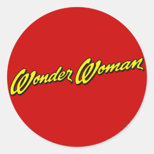 Wonder Woman Name Runder Aufkleber