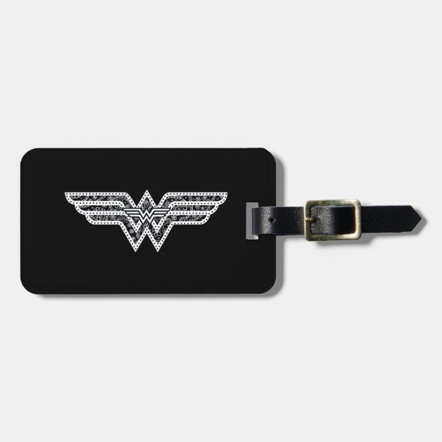 Wonder Woman Paisley Logo Gepäckanhänger (Vorderseite horizontal)