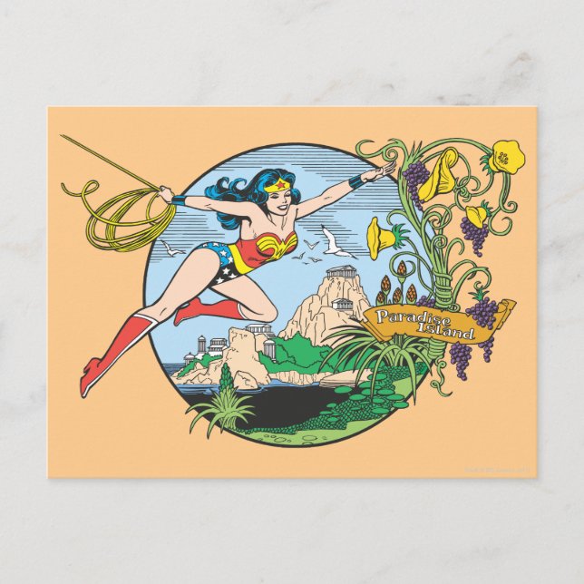 Wonder Woman Paradise Island Postkarte (Vorderseite)