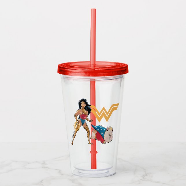 Wonder Woman & PB Acryltrinkbecher (Vorderseite)