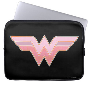 Wonder Woman Pink und Orange Mesh Logo Laptopschutzhülle