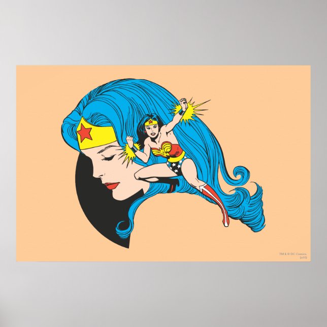 Wonder Woman Profil Hintergrund Poster (Vorne)