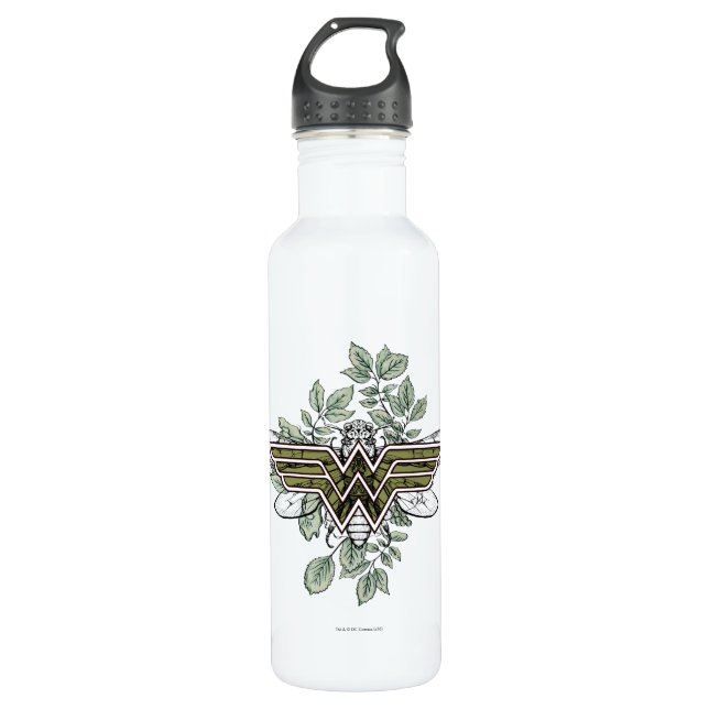 Wonder Woman Queen Bee Logo Trinkflasche (Vorderseite)