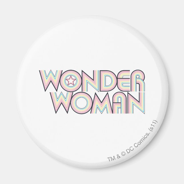 Wonder Woman Rainbow Logo Magnet (Vorne)