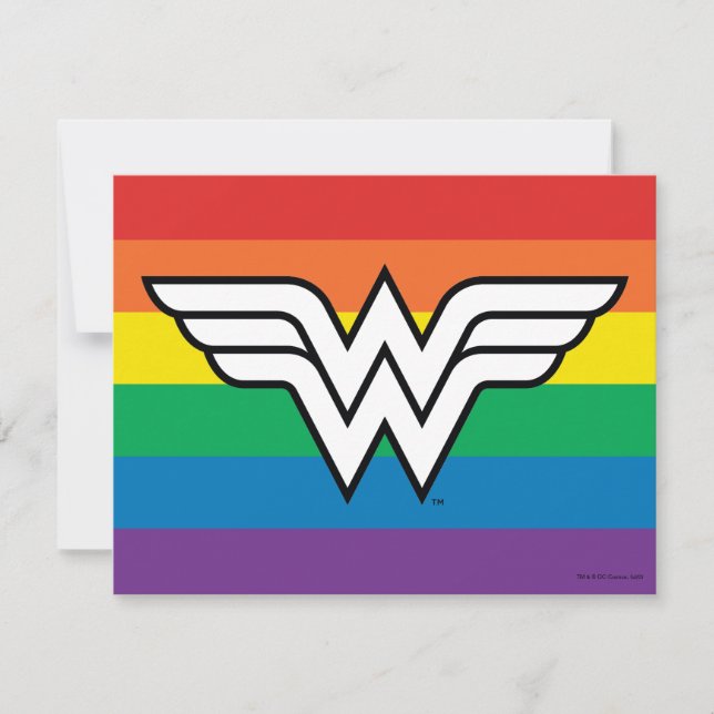 Wonder Woman Rainbow Logo Mitteilungskarte (Vorderseite)