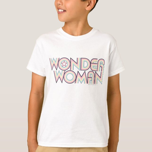 Wonder Woman Rainbow Logo T-Shirt (Vorderseite)