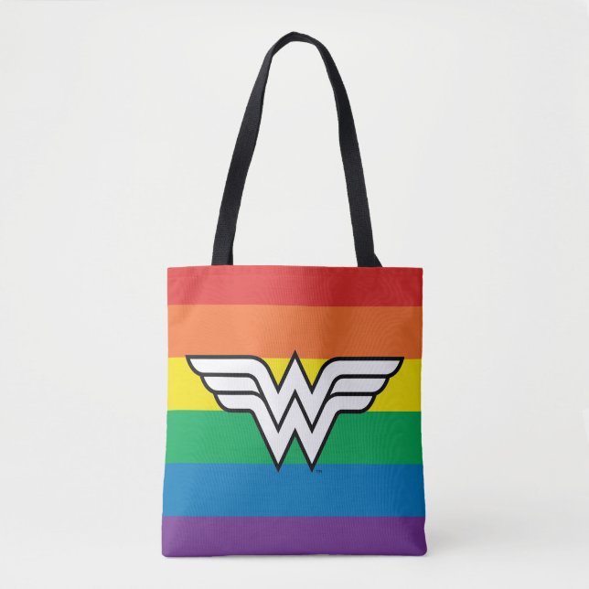 Wonder Woman Rainbow Logo Tasche (Vorderseite)