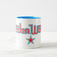 Wonder Woman Red and Blue Star Logo